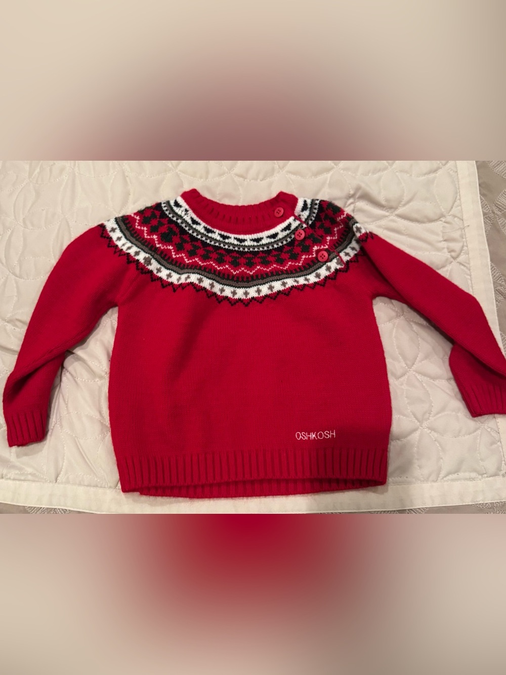 OshKosh B'gosh Fair Isle Knit Sweater Toddler Size 3